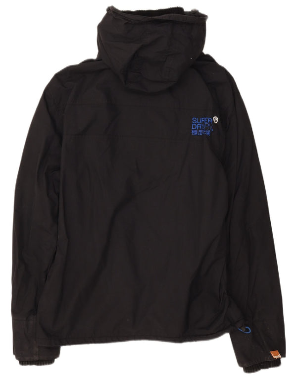 Superdry Windcheater hættejakke til mænd UK 44 2XL Sort Sports