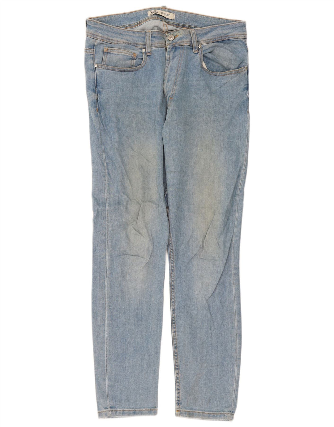 Zara Herre Slim Jeans EU 44 Large W34 L30 Blå Bomuld