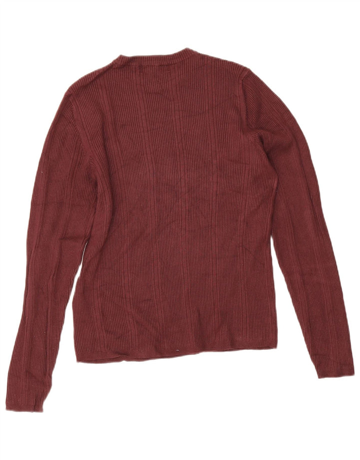 Marks & Spencer Dame sweater med rund hals DK 14 Medium Burgundy
