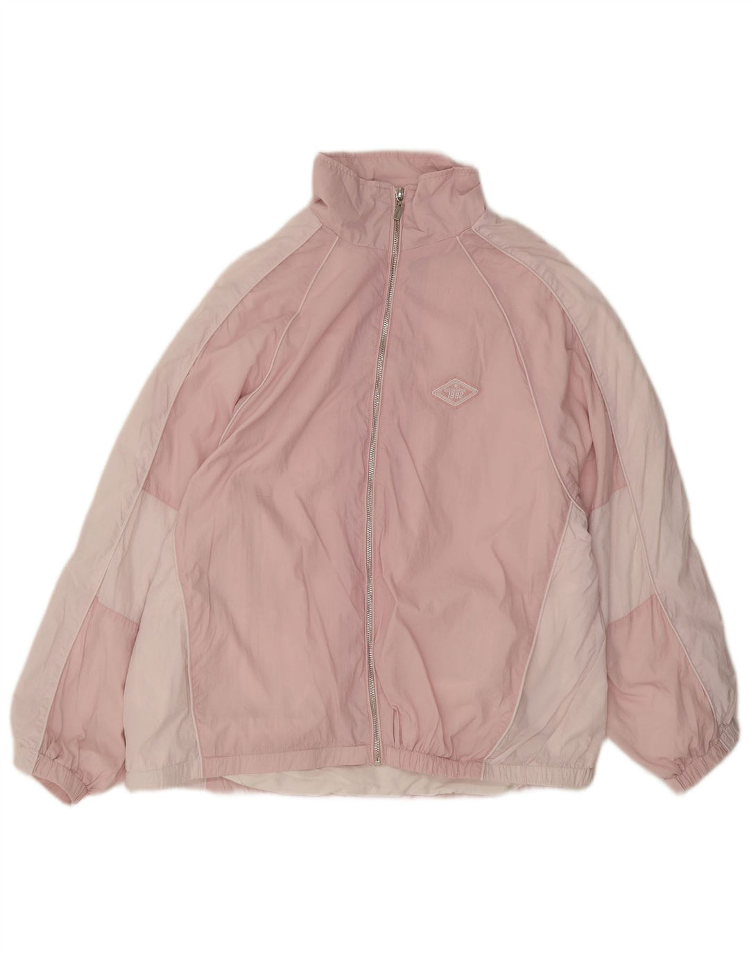 FB Sister Dame Grafisk Oversized regnjakke UK 10 Small Pink Colourblock