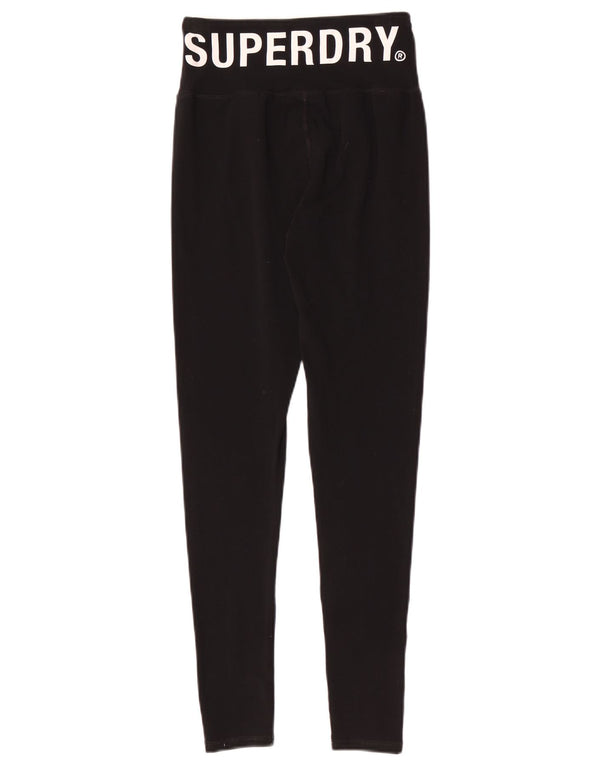 Superdry Grafiske Leggings til kvinder UK 8 Lille sort bomuld