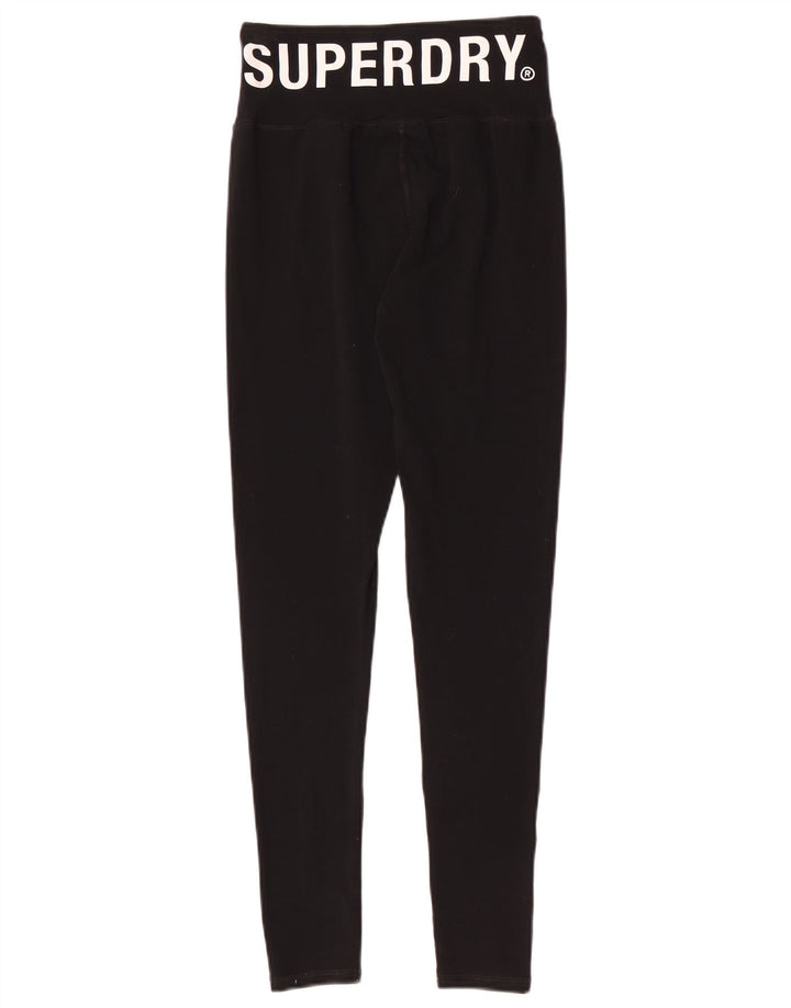 Superdry Grafiske Leggings til kvinder UK 8 Lille sort bomuld