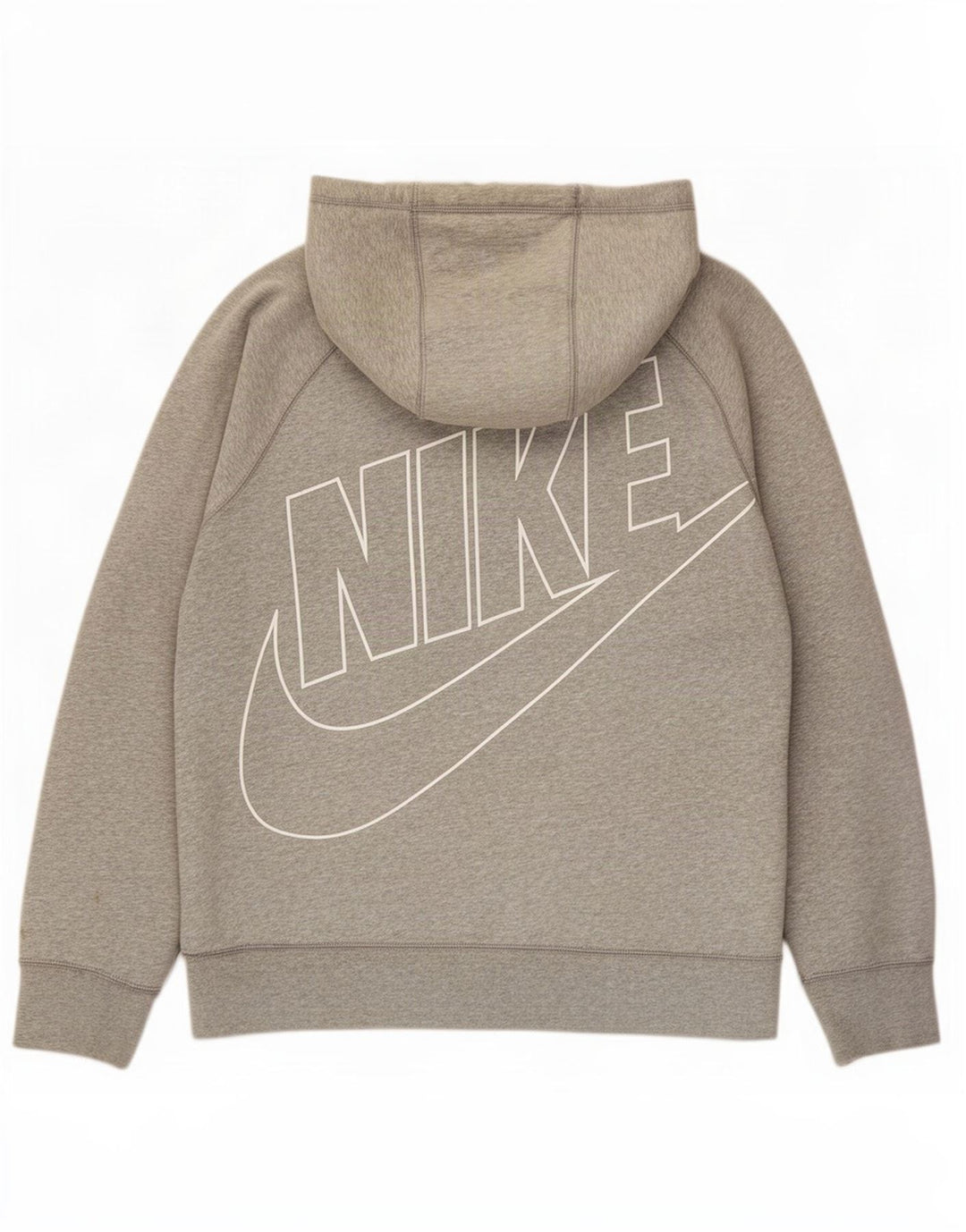 Nike Herre grafisk hættetrøje med lynlås, stor grå bomuld