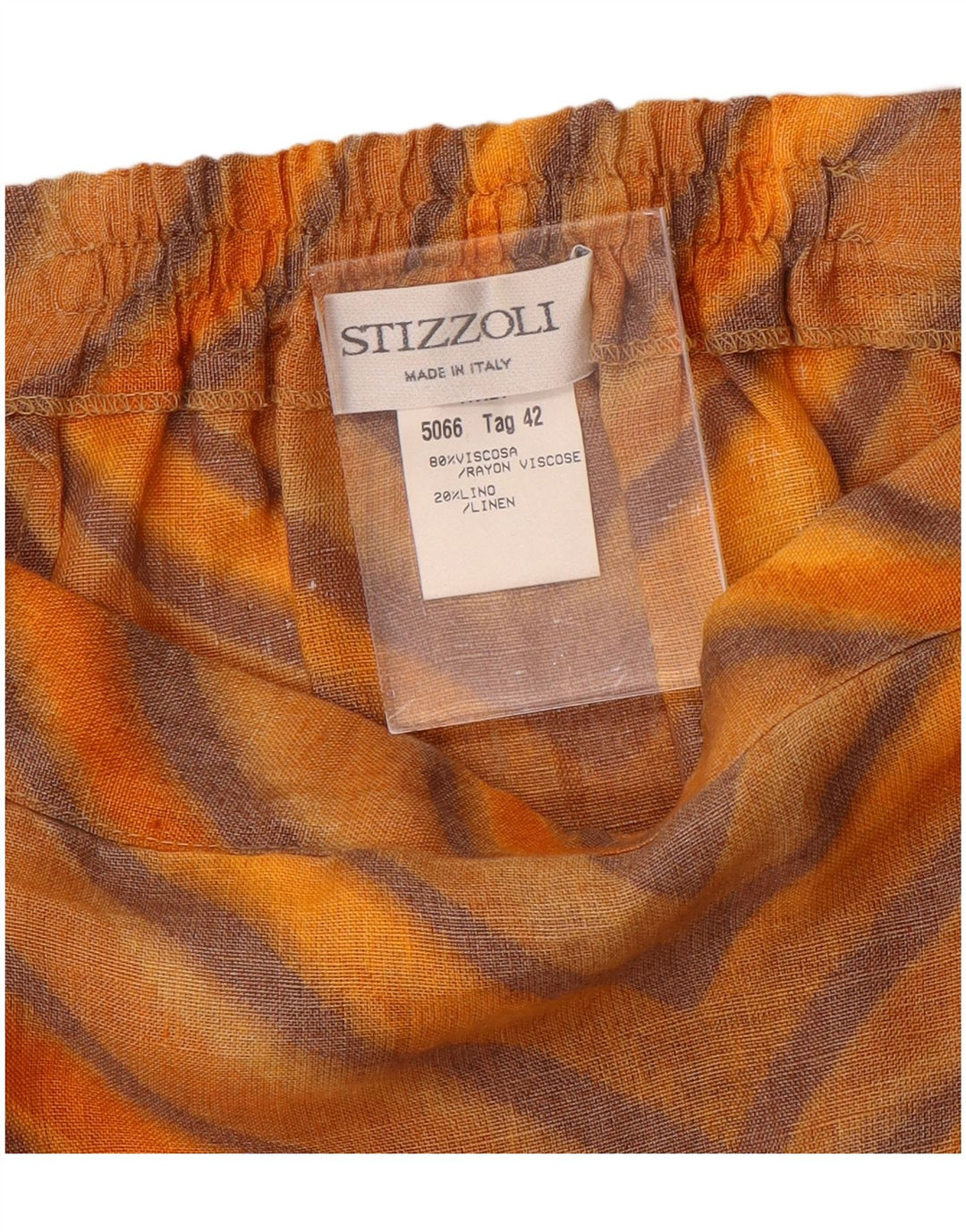 STIZZOLI A-line nederdel til kvinder IT 42 Medium W28 orange stribet viskose
