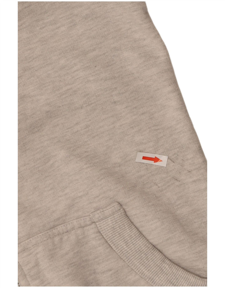 Superdry hættetrøje til kvinder med lynlås UK 14 Medium Grey Flecked Bomuld