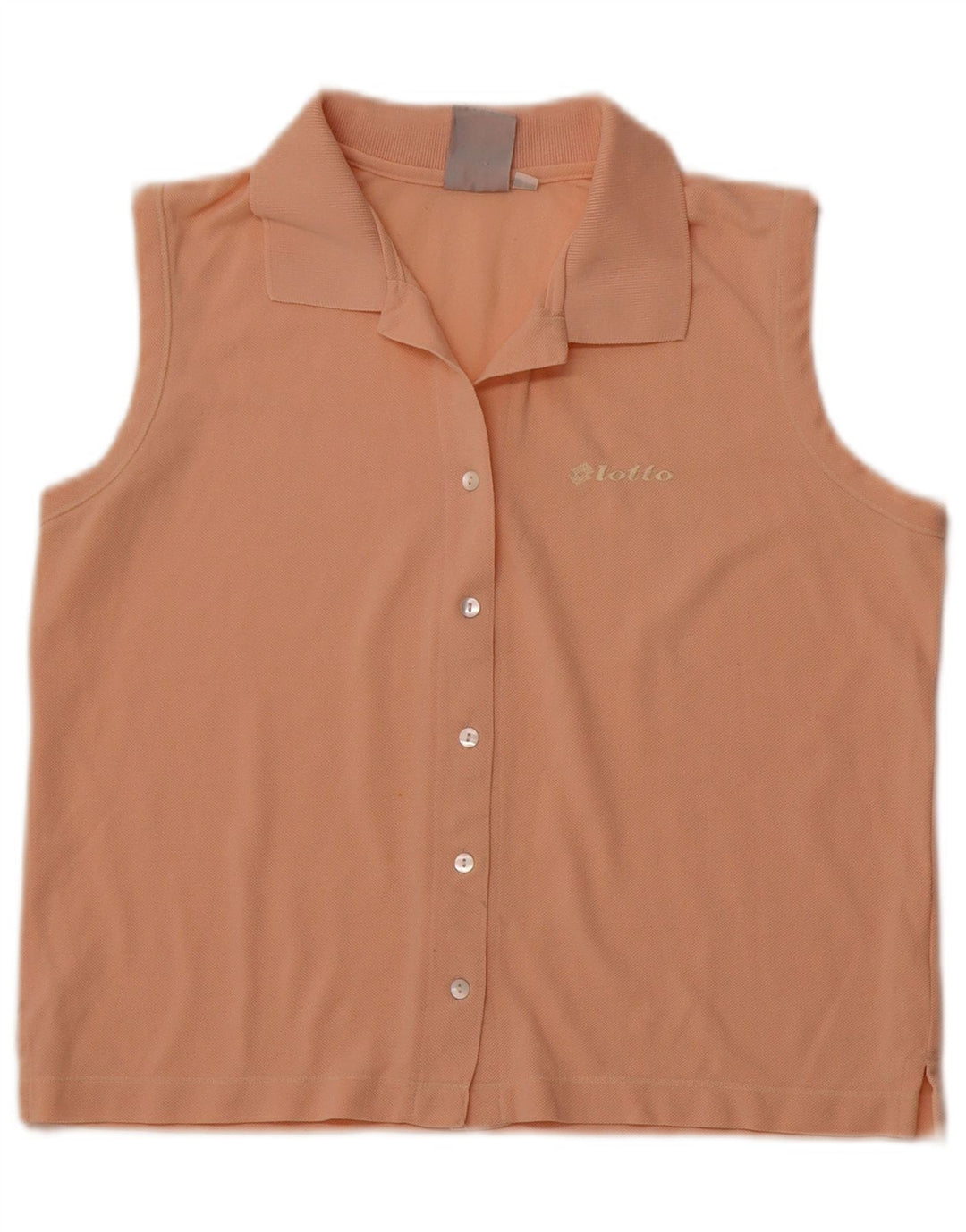 LOTTO Womens Crop ærmeløs skjortebluse UK 14 Large Orange