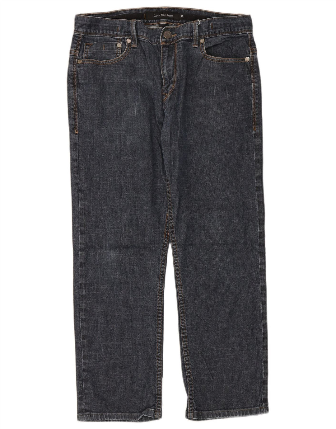 Calvin Klein Straight Jeans til mænd W32 L26 Marineblå Bomuld