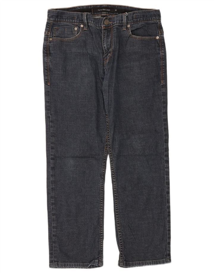 Calvin Klein Straight Jeans til mænd W32 L26 Marineblå Bomuld