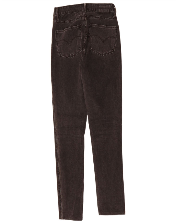 LEVI'S Dame 721 Skinny Jeans med høj talje W26 L30 Grå Bomuld