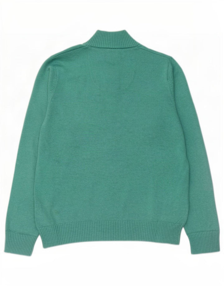 Marks & Spencer Herre Regular Fit Zip Neck sweater Medium Green