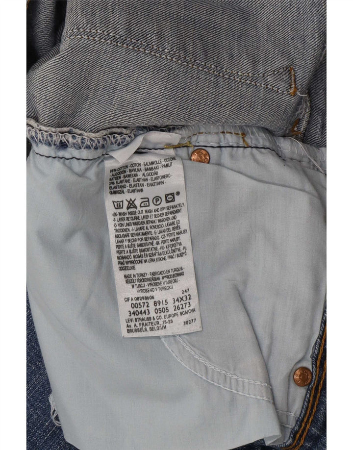 Levi's Dame 572 Bootcut Jeans W34 L29 Blå Bomuld
