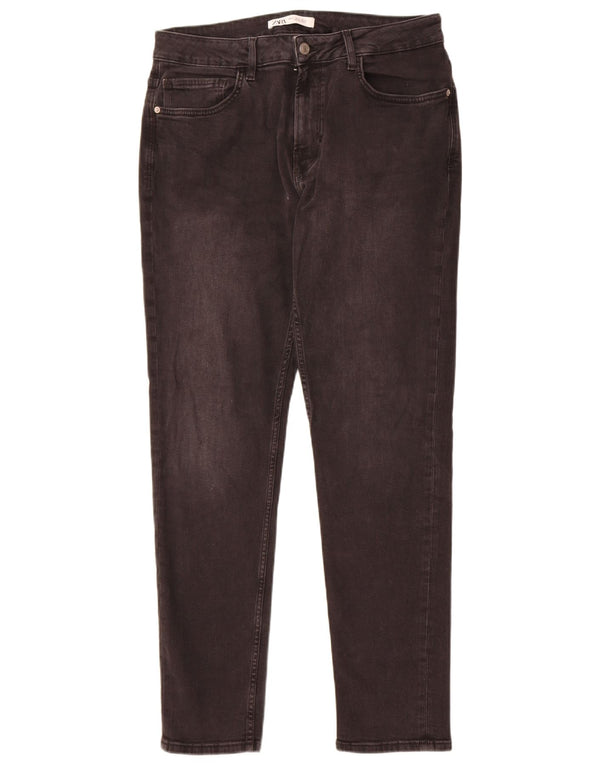 Zara Herre Slim Jeans EU 42 Large W32 L31 Sort Bomuld