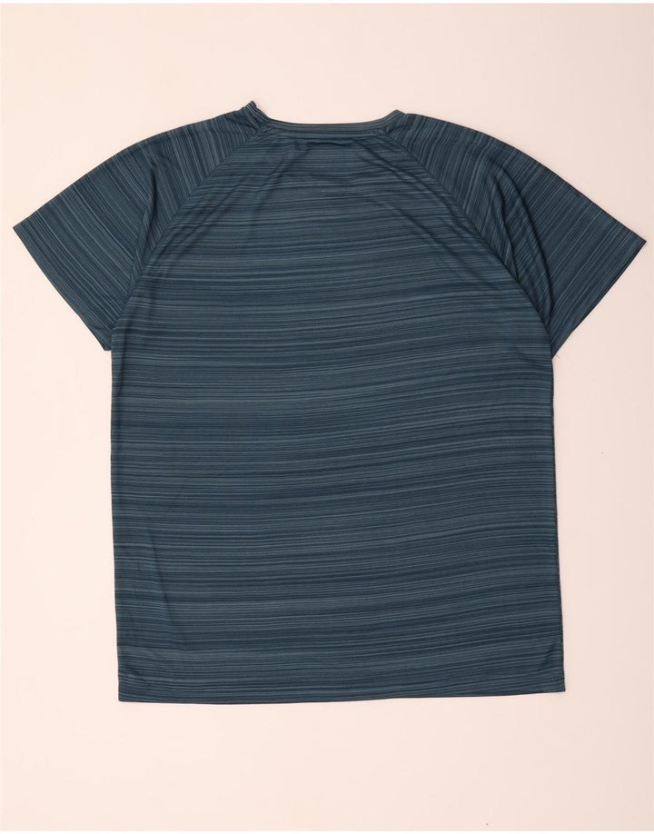 Mountain Warehouse Herre T-Shirt Top XL Blå Stribet