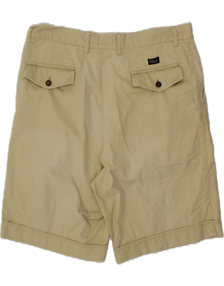 FILA Mens Pegged Chino Shorts W36 Large Beige Cotton Vintage Fila and Second-Hand Fila from Messina Hembry 