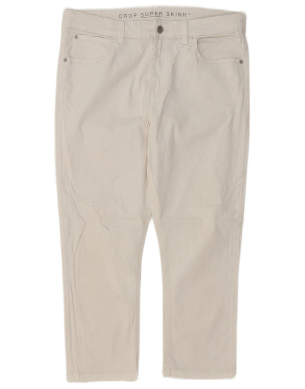 Marks & Spencer Dame Super Skinny Cropped Jeans UK 14 Large W32 L22 White