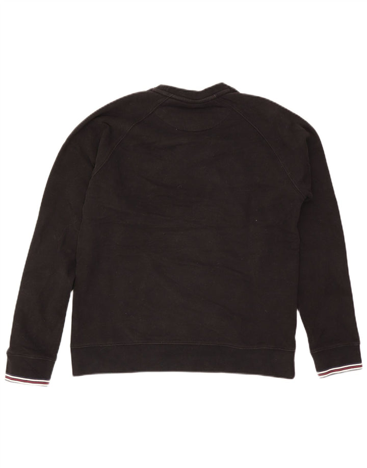 Fila Herre grafisk sweatshirt trøje lille sort flækket bomuld