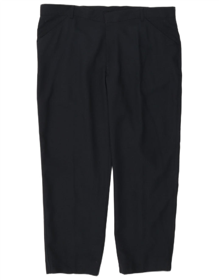 Farah Straight Casual Bukser til mænd W42 L31 Marineblå polyester