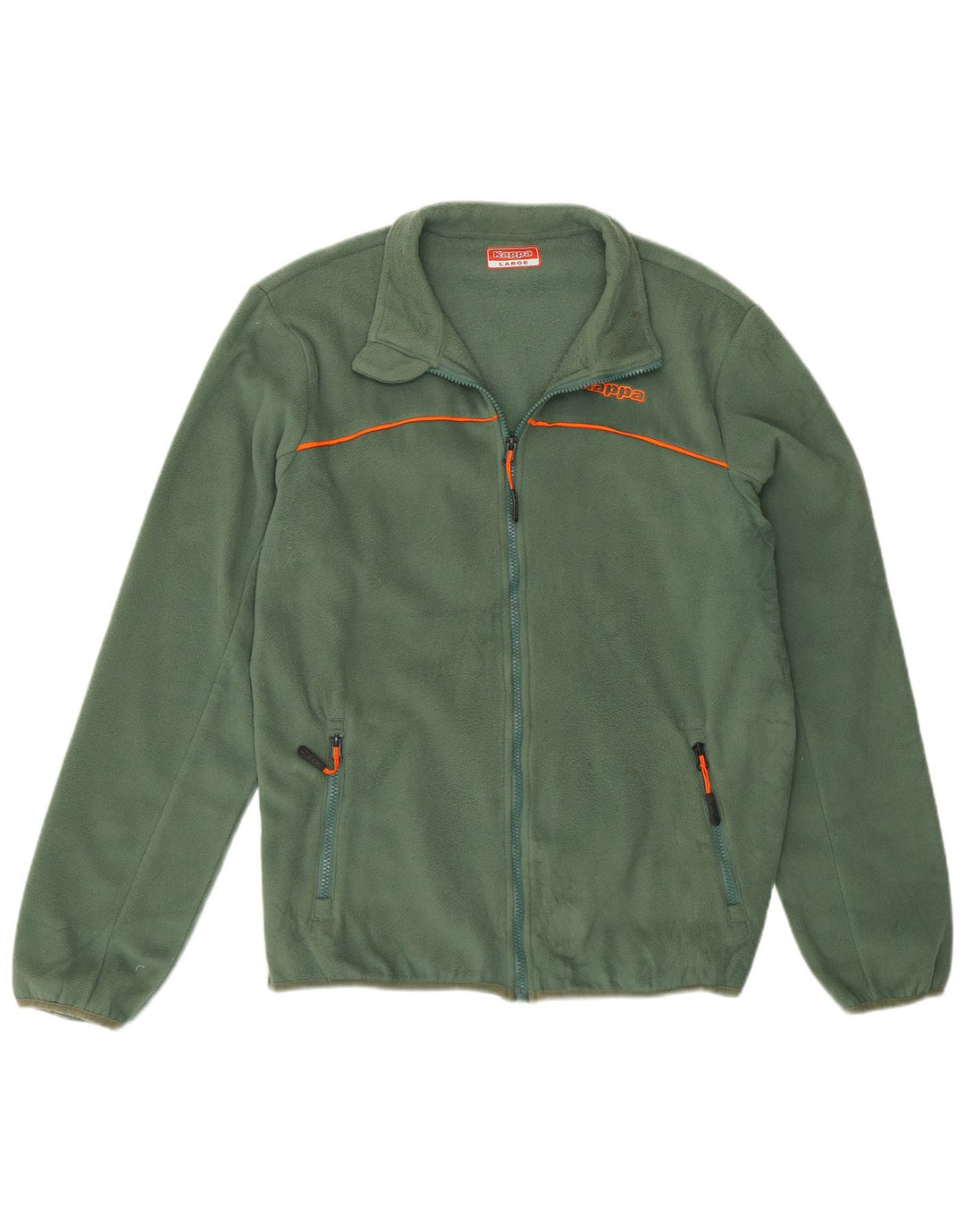 Kappa Herre Fleecejakke UK 40 Stor Grøn Polyester