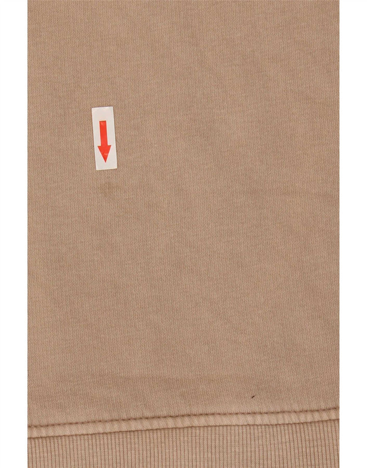 Zara Dame Oversized Sweatshirt Jumper UK 14 Medium Beige Bomuld