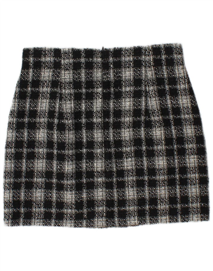 Zara Damestrik Mini-nederdel Small W26 Black Check