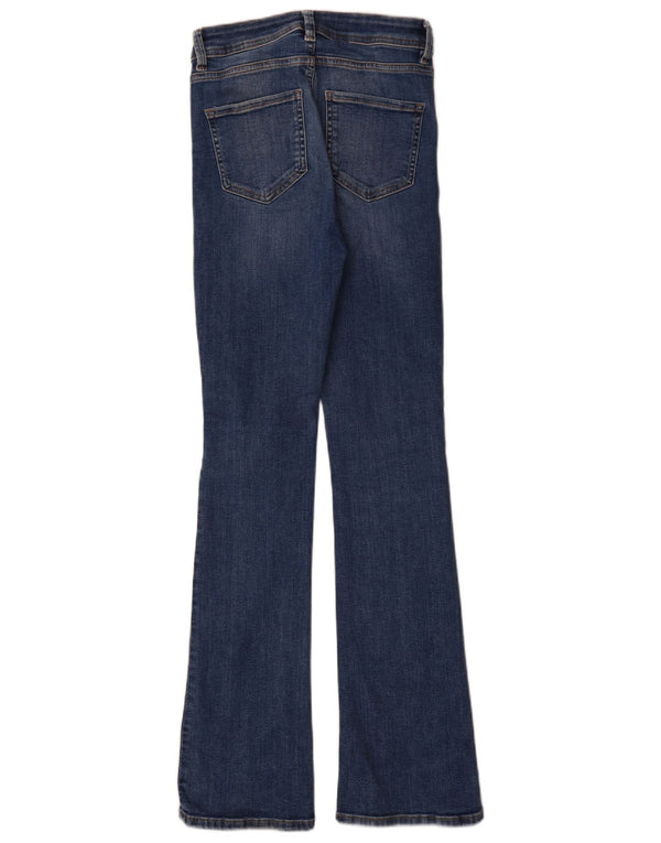 Marks & Spencer Dame Slim Flared Jeans UK 8 Small W26 L34 Blue Bomuld