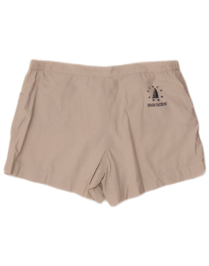 Sergio Tacchini Dame Casual Shorts IT 42 Medium W30 Hvid Bomuld