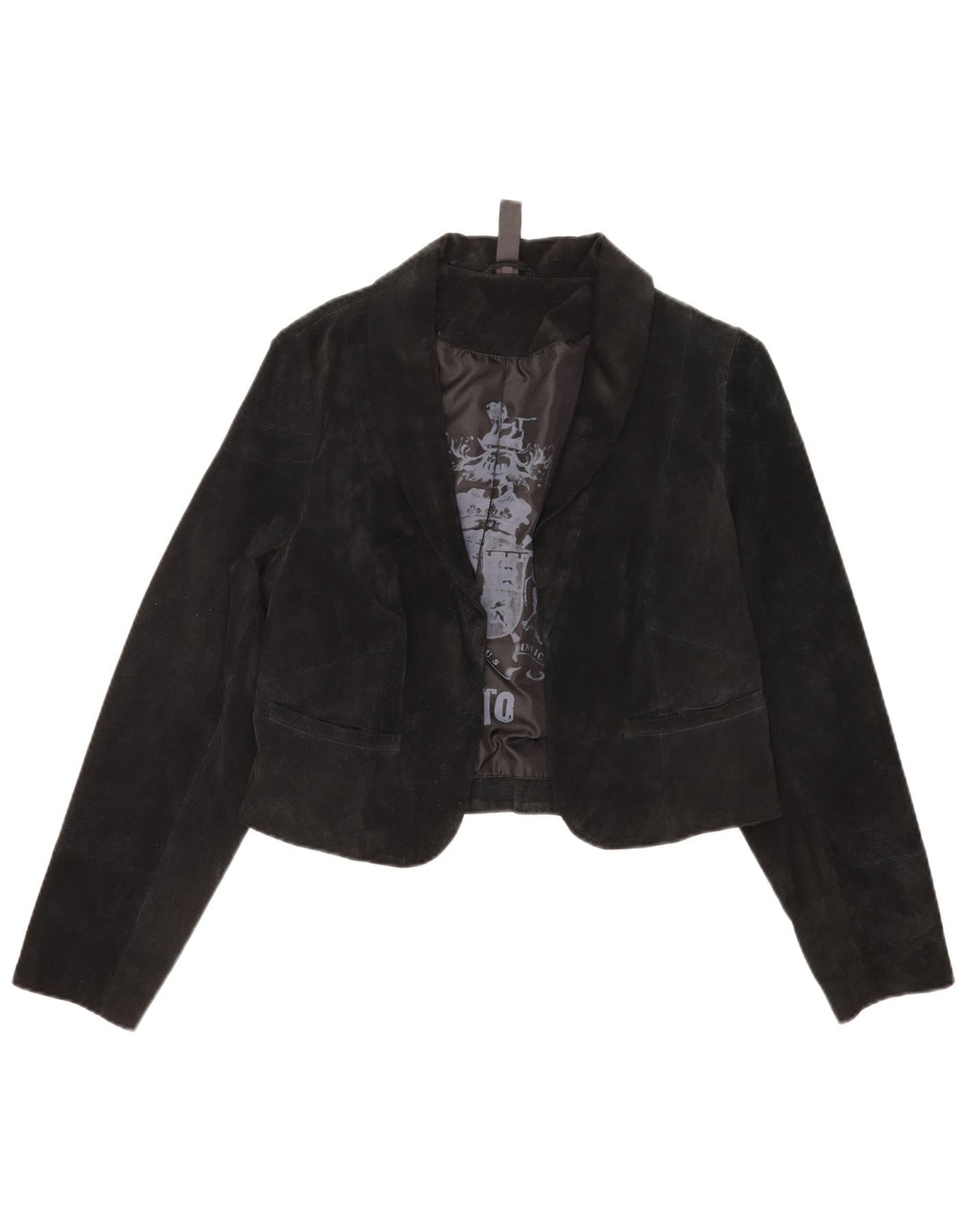 Vintage Dame Ruskind Bolero Jacket IT 40 Lille Sort