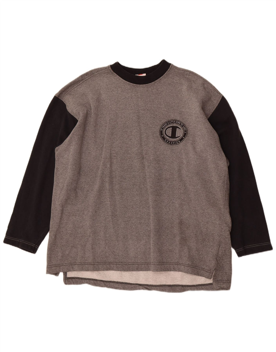 Champion Herre Sweatshirt Jumper XL Grå Colourblock Bomuld