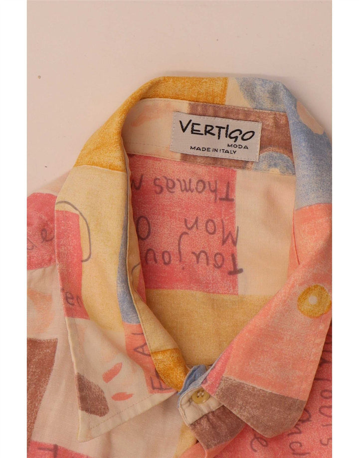 Vertigo kortærmet herreskjorte 2XL flerfarvet patchwork