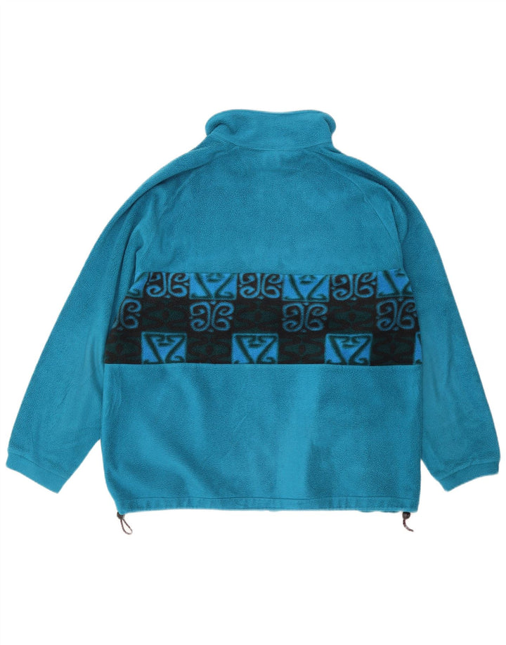 SALEWA Fleecejakke til mænd UK 42 XL Blå Geometrisk Polyester