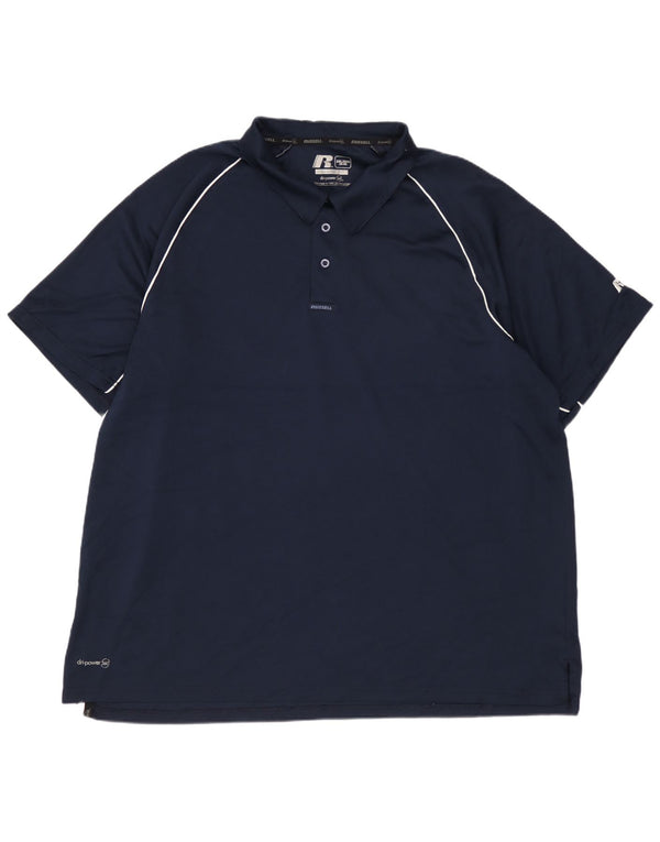 RUSSELL ATHLETIC Poloskjorte til mænd UK 50/52 2XL Navyblå polyester