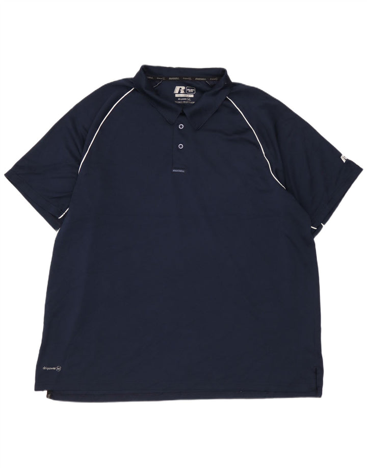 RUSSELL ATHLETIC Poloskjorte til mænd UK 50/52 2XL Navyblå polyester