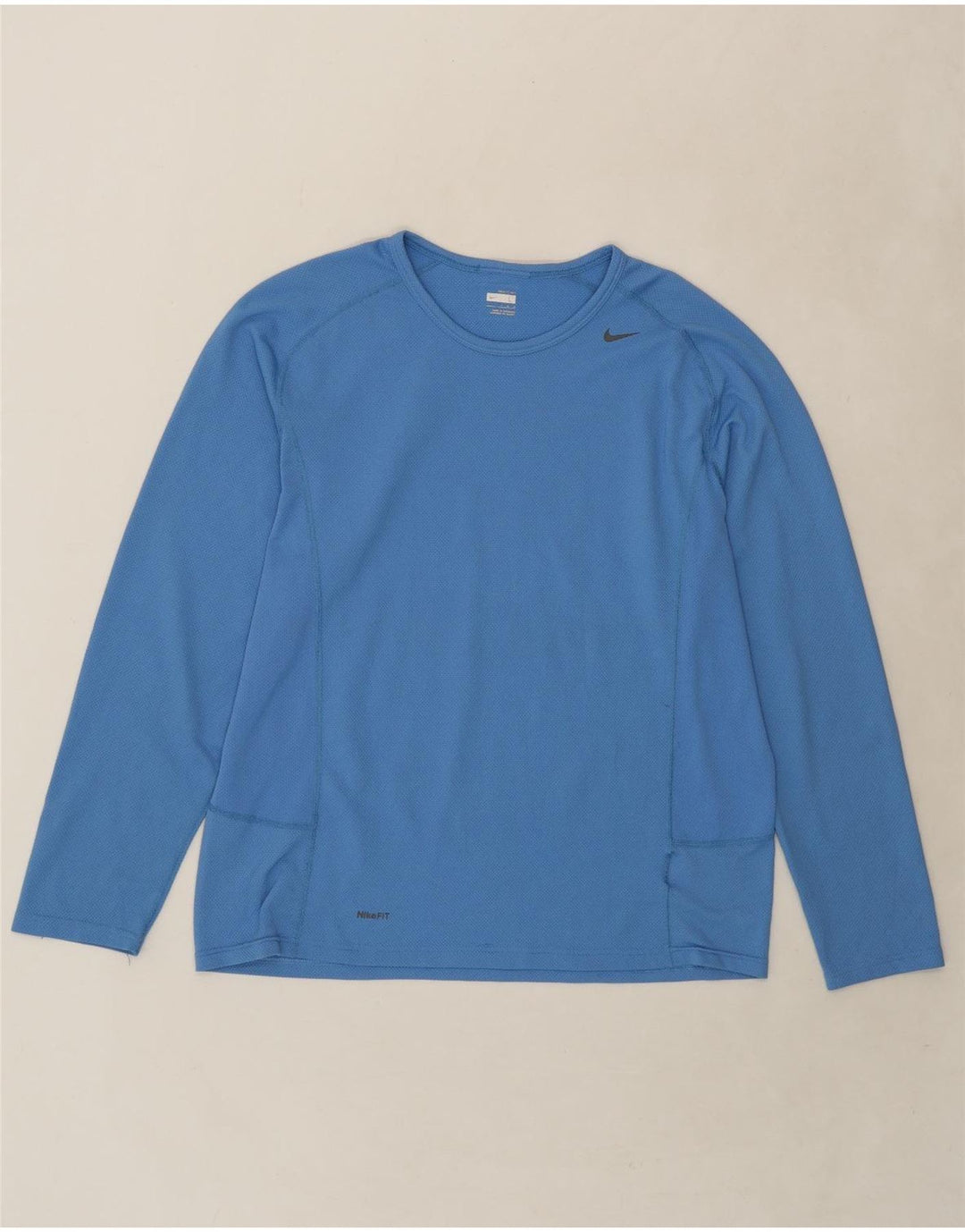 NIKE Womens Grant Fit Top Long Sleeve UK 16 Large Blue Polyester Vintage Nike and Second-Hand Nike from Messina Hembry 