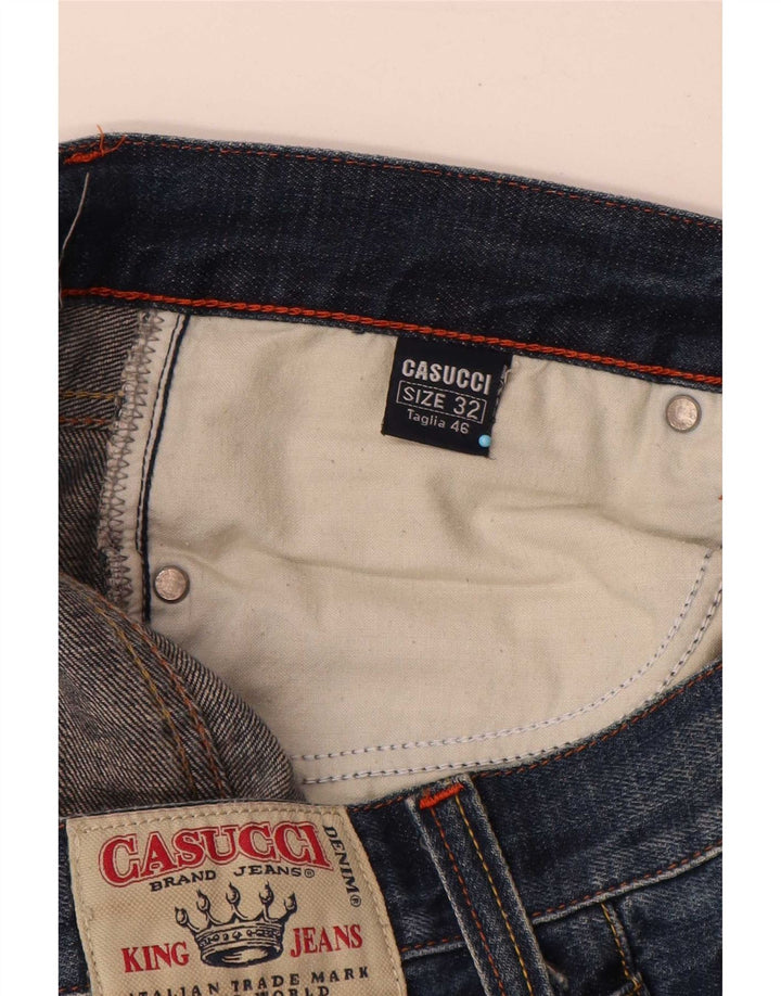 Casucci Straight Jeans til mænd W32 L31 Blå Bomuld