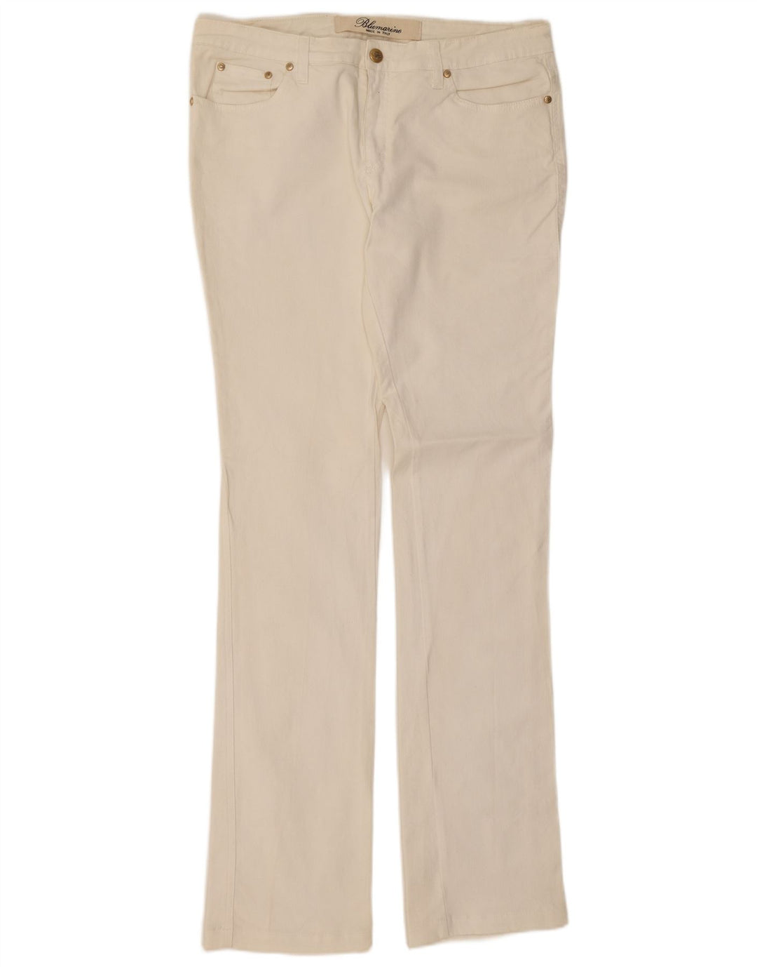 Blumarine Dame Slim Bootcut Jeans W30 L35 Hvid Bomuld