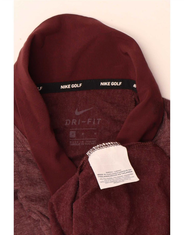Nike Langærmet golf poloshirt til mænd Medium Burgundy polyester