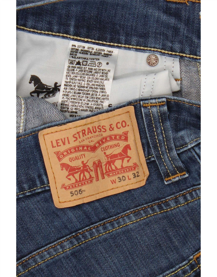 Levi's Dame 506 Straight Jeans W30 L28 Blå Bomuld