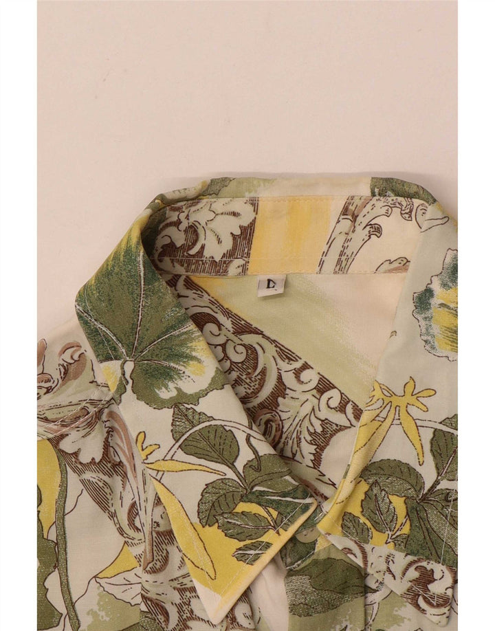 Vintage herreskjorte stor hvid blomstret