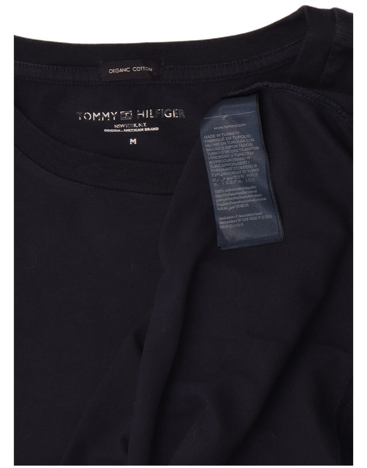 Tommy Hilfiger Herre T-Shirt Top Medium Marineblå Bomuld