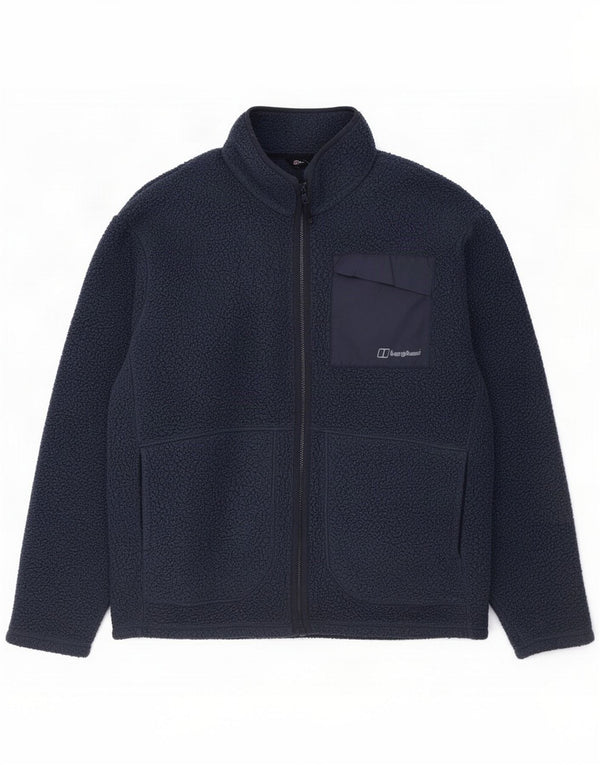 Berghaus Fleecejakke til mænd UK 42 XL Navy Blue Polyester