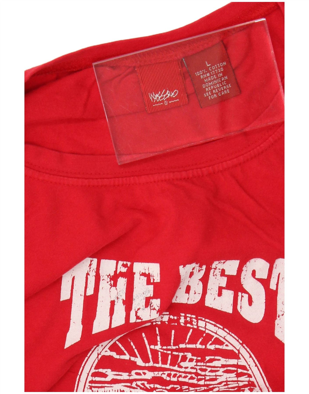 MOSSIMO Dame Crop Grafisk Top Langærmet UK 16 Stor Rød Bomuld