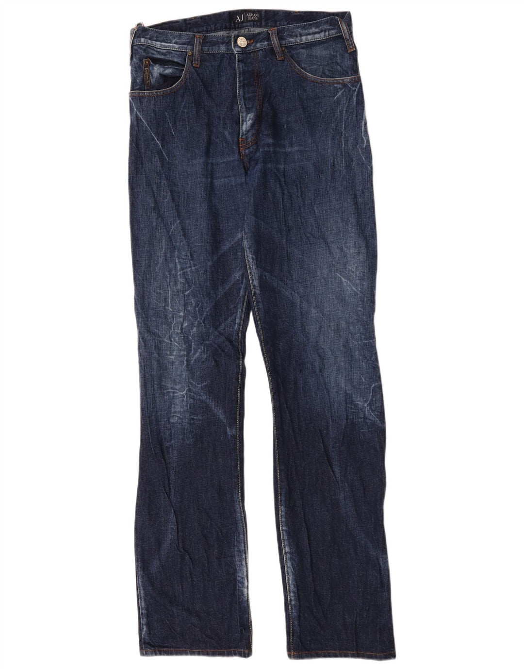 Armani Straight Jeans til mænd W32 L35 Marineblå