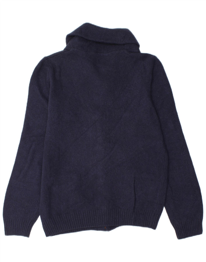 Brooksfield Herre cardigan sweater IT 48 Lille marineblå uld