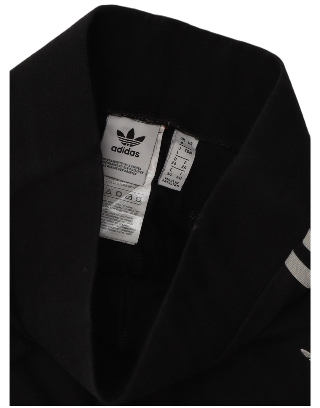 Adidas Dame Leggings UK 8 Small Black Bomuld