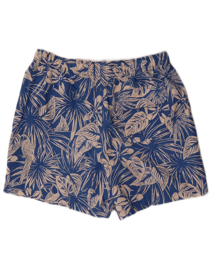 Marks & Spencer Badeshorts til mænd Medium Blue Floral Polyester