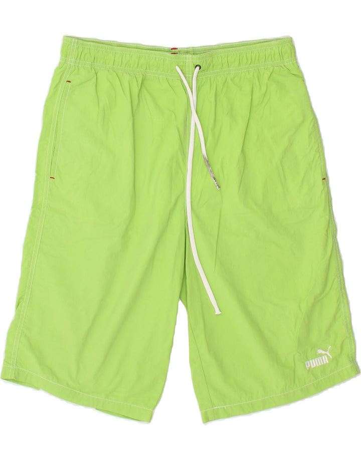 PUMA Mens Swimming Shorts Medium Green | Vintage Puma | Thrift | Second-Hand Puma | Used Clothing | Messina Hembry 