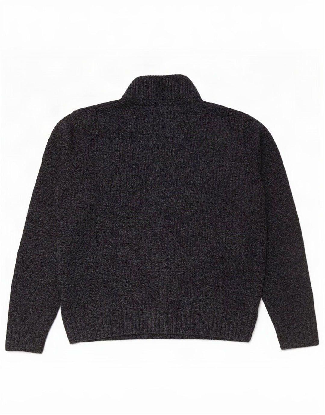 Marks & Spencer Herre Button Neck Jumper Sweater Medium Navy Blue Flecked