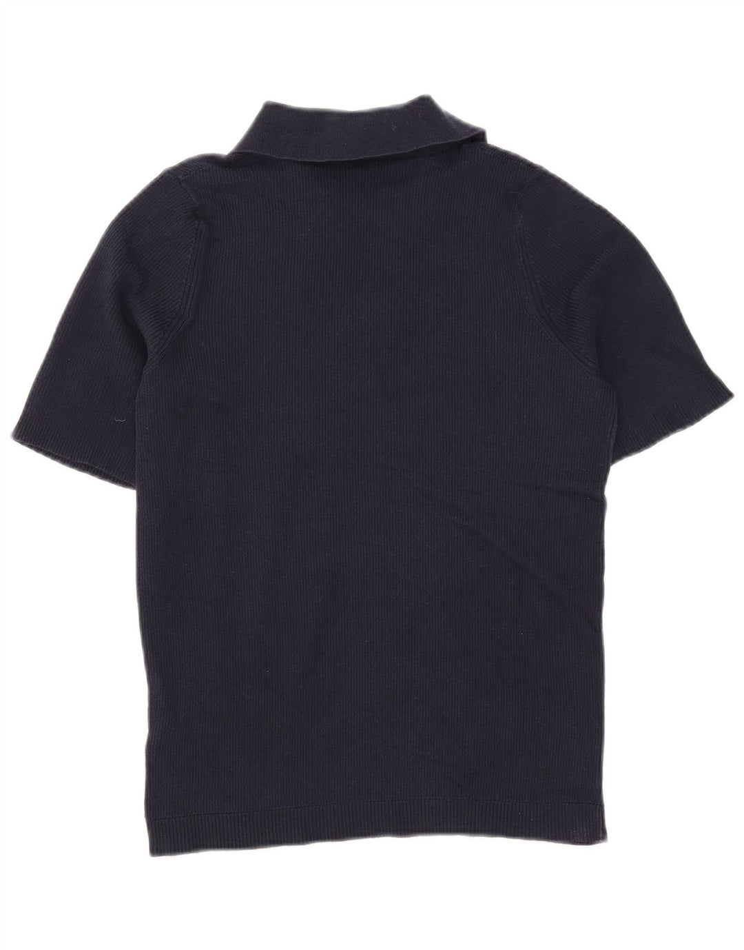 Marks & Spencer Dame Polo Shirt UK 12 Medium Navy Blue Bomuld