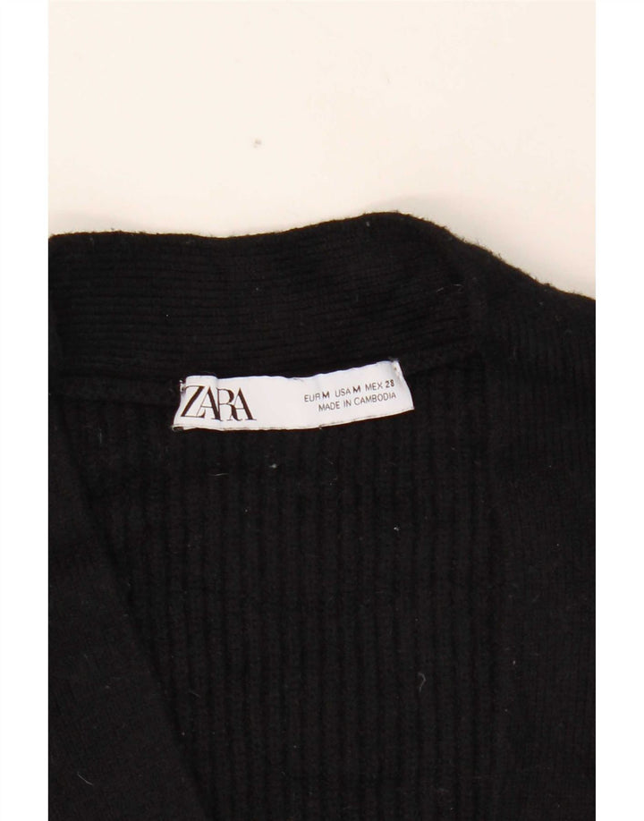 Zara Kvinders Oversized Cardigan Sweater UK 14 Medium Sort