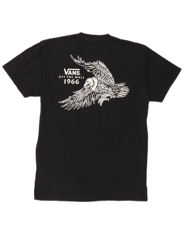 VANS Herre Classic Fit Grafisk T-Shirt Top Medium Sort Bomuld